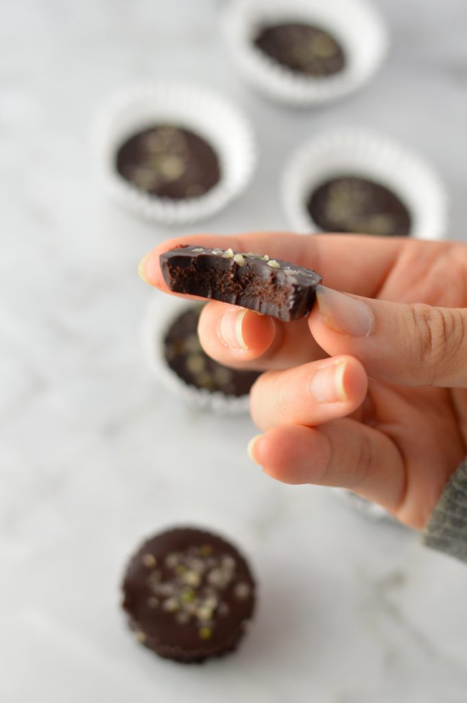 This Hemp Heart Fudge Bites recipe is so quick and easy to whip up. Made with only 4 ingredients, this is vegan and gluten free. 