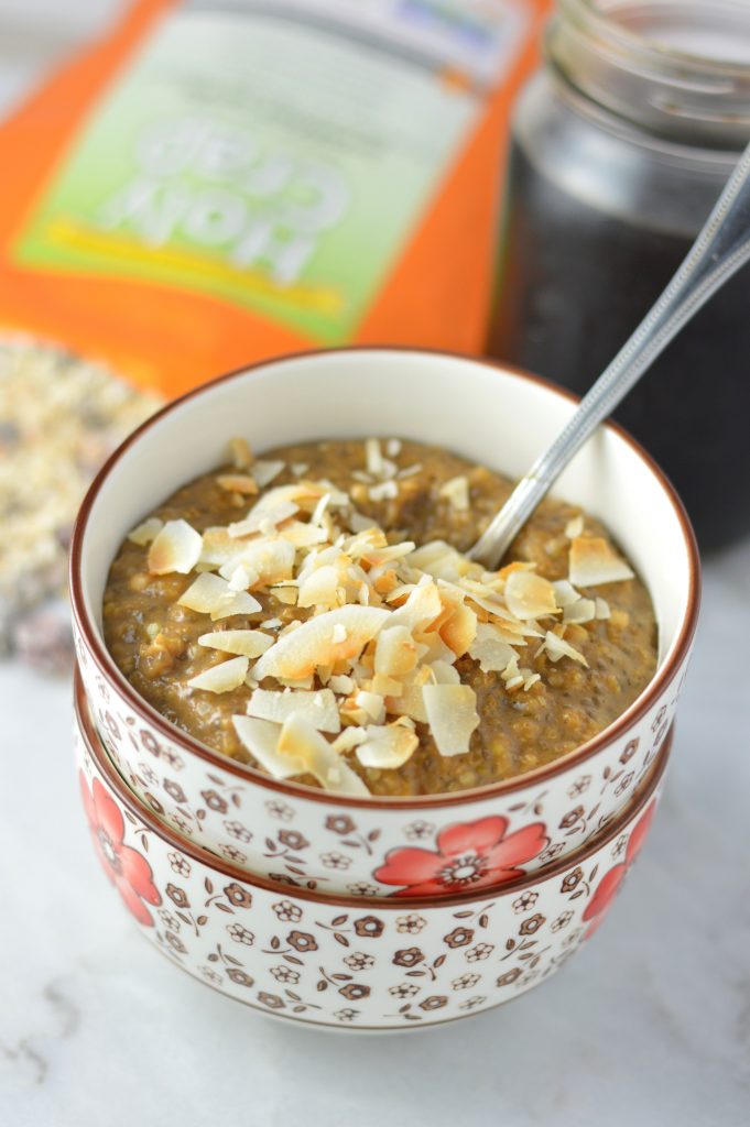  Holy Crap Mocha Oatmeal is the perfect recipe to make with your Holy Crap cereal. So easy to make, it is one of my favourite breakfasts.