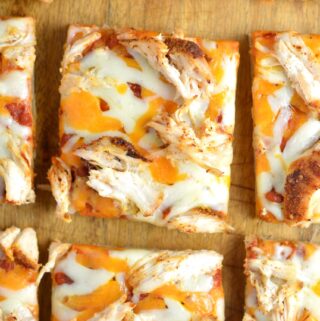 Leftover Chicken Flatbread Pizza