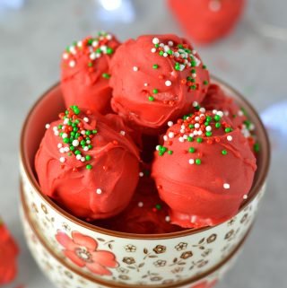 Christmas Coconut Flour Cookie Dough Truffles