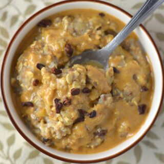 This Peanut Butter and Banana Oatmeal recipe is so easy to make and so filling too. This is a great breakfast idea for when you need to use up one ripe banana.