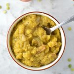 Simple Vegan Split Pea Soup that is gluten free and super easy to make. Thick and creamy, this is the ultimate comfort food.