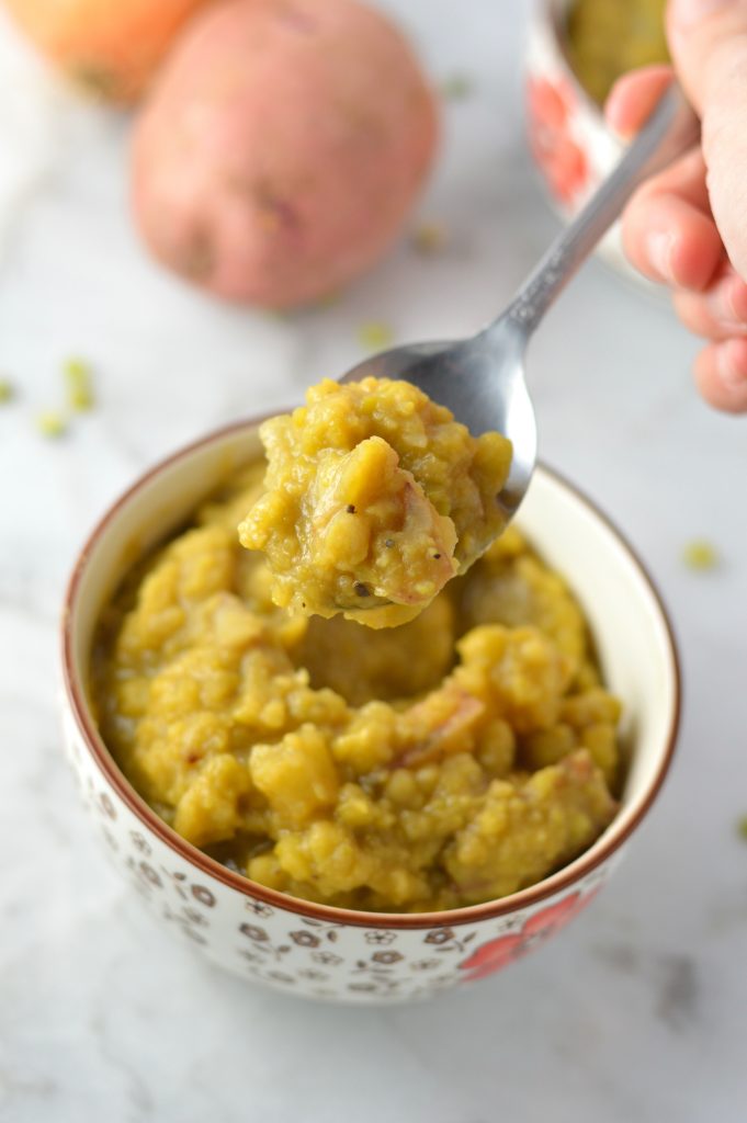 Simple Vegan Split Pea Soup that is gluten free and super easy to make. Thick and creamy, this is the ultimate comfort food.