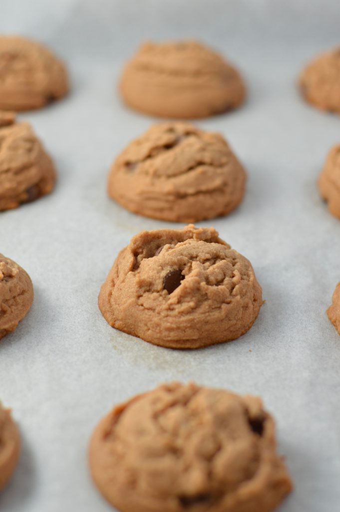 Easy Chocolate Chip Nutella Drop Cookies for when you want a quick dessert recipe to make with 6 ingredients. These cookies are eggless, and will almost melt in your mouth.