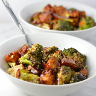 Pan fried Tofu and Broccoli Stir Fry recipe that is so easy to make. This super simple dish makes the perfect weeknight dinner idea.