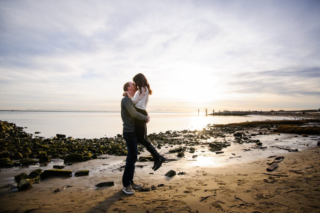 Engagement Photo shoot with Marla Jenkins Photography at Gary Point Park in Richmond, British Columbia. Just outside of Vancouver, Canada.