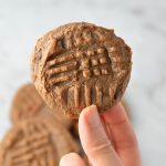 Vegan 5 Ingredient Peanut Butter Chocolate Chia Seed Cookies. Made in one bowl and ready in less than 15 minutes, they make a quick snack or easy dessert recipe.