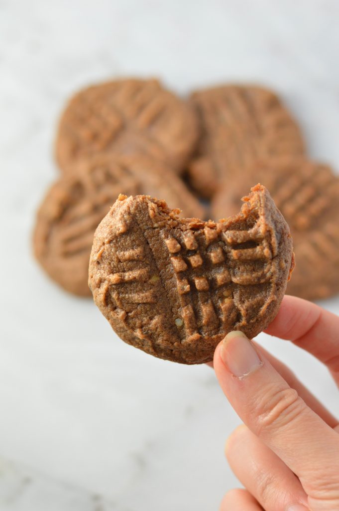 5 Ingredient Peanut Butter Chocolate Chia Seed Cookies. Made in one bowl and ready in less than 15 minutes, they make a quick snack or easy dessert recipe.