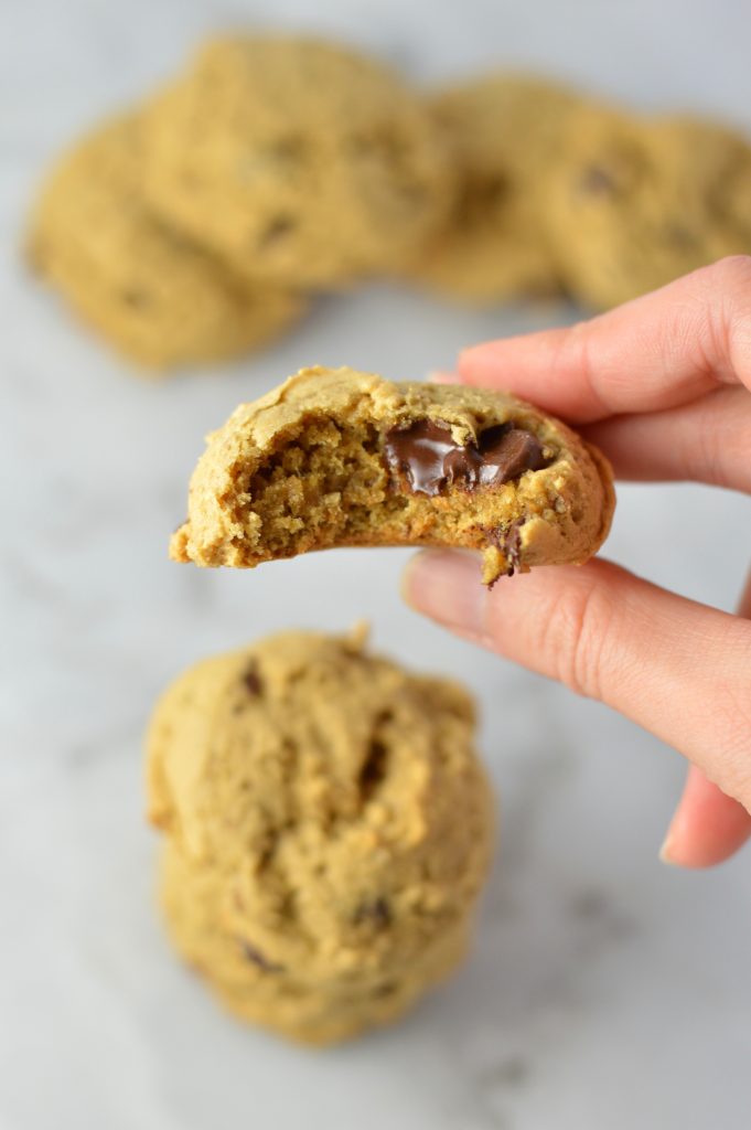 Date Chocolate Chip Cookies recipe. Partly sweetened with dates, these cookies make a quick and healthy snack idea. Plus, it is lunchbox friendly too!