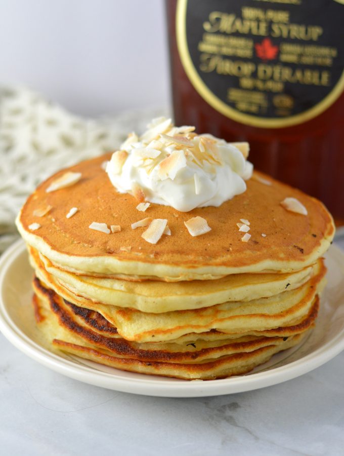 Fluffy and healthy Banana Pancakes recipe that are super easy to make. This quick breakfast idea uses 2 ripe bananas and ingredients you already have in the pantry.