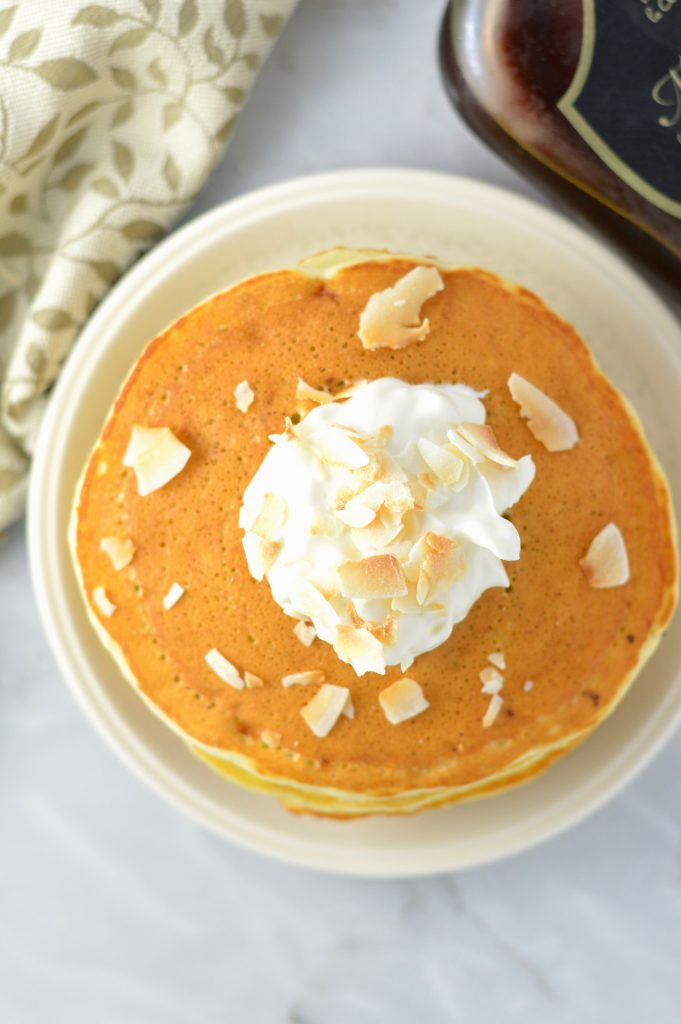 Fluffy and healthy Banana Pancakes recipe that are super easy to make. This quick breakfast idea uses 2 ripe bananas and ingredients you already have in the pantry.