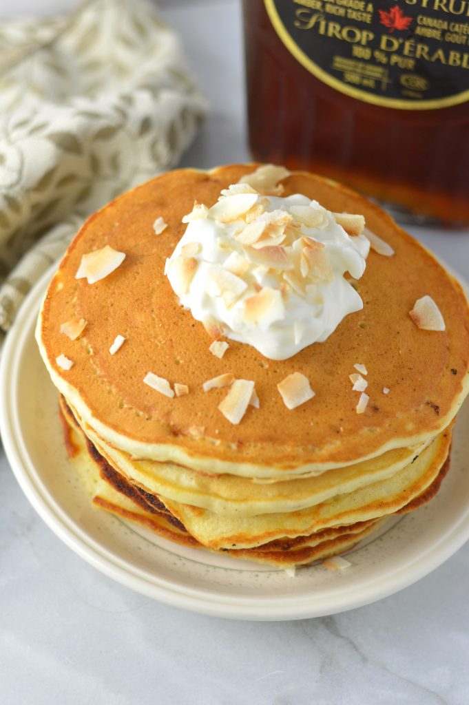 Fluffy and healthy Banana Pancakes recipe that are super easy to make. This quick breakfast idea uses 2 ripe bananas and ingredients you already have in the pantry.