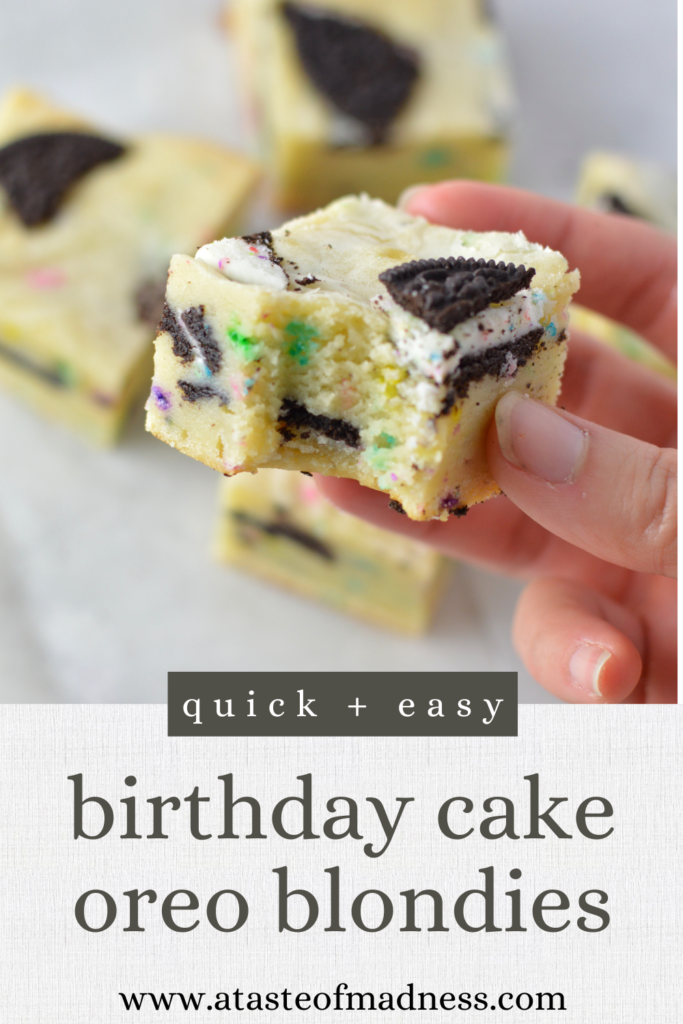 Birthday Cake Oreo Blondies