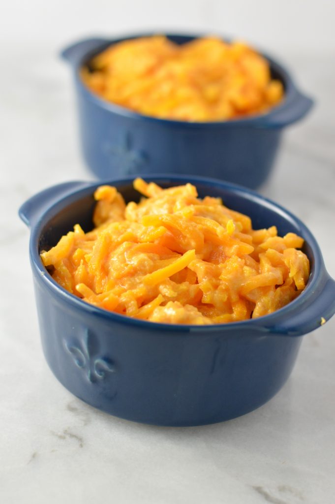 Butternut Squash Macaroni and Cheese recipe made with spiralized butternut squash noodles. This is a gluten free and healthier version of mac and cheese!