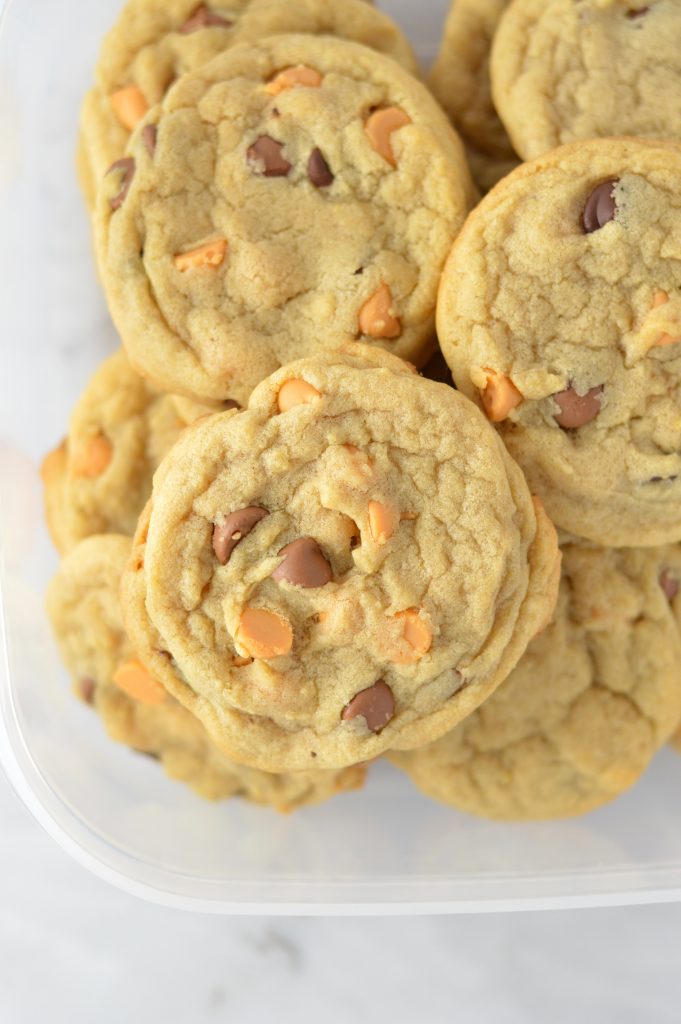 Chewy Butterscotch and Chocolate Chip Cookies recipe that is quick and easy to make. This is a great nut free snack to take to work or school.