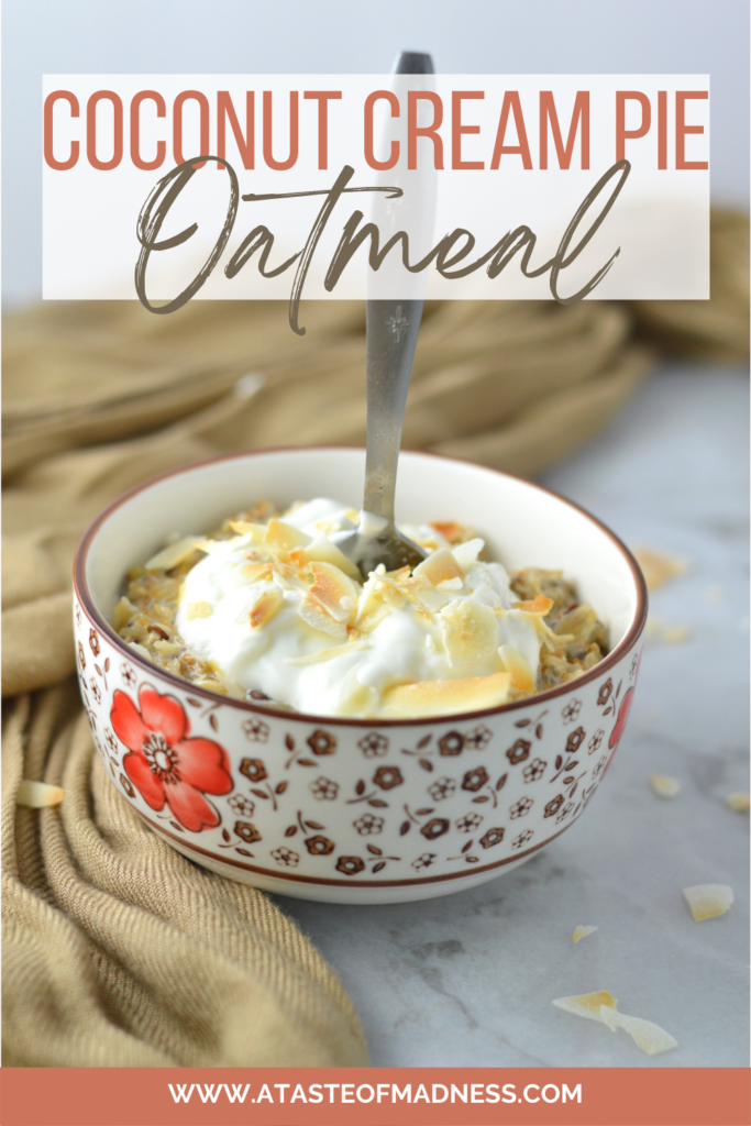 Coconut Cream Pie Oatmeal