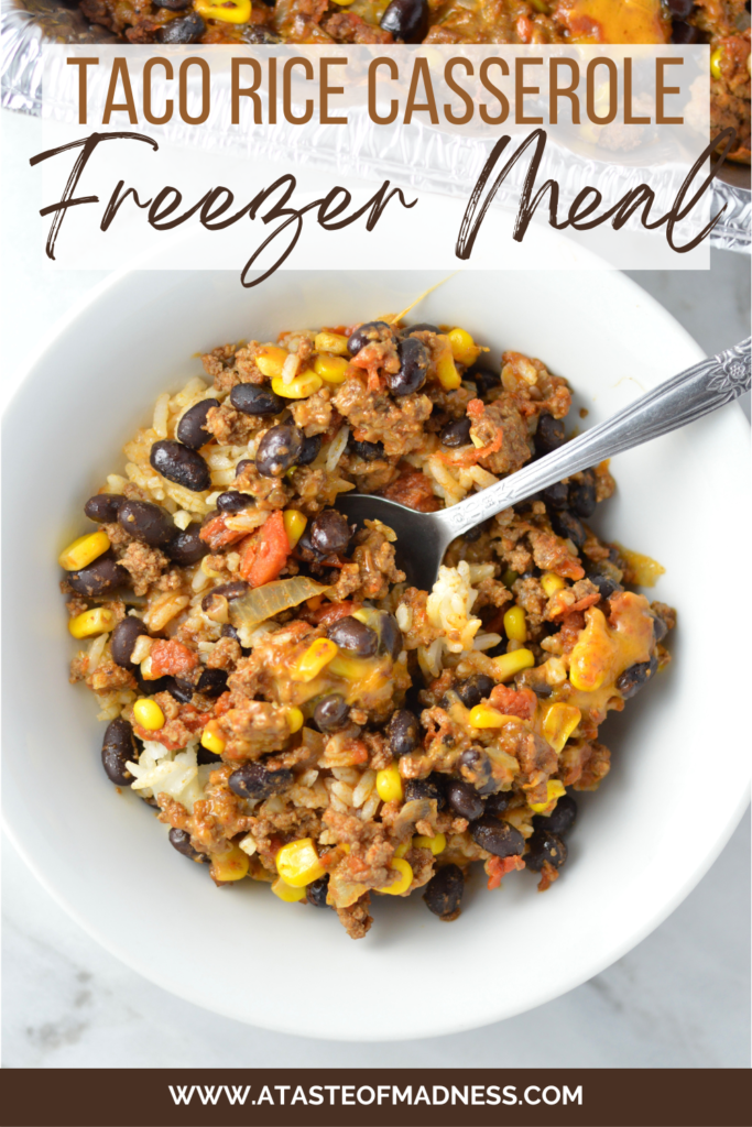 Taco Rice Casserole Freezer Meal