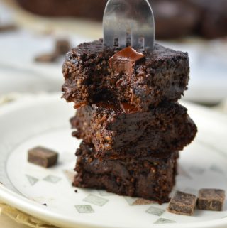 These Chia Seed Mocha Brownies are so east to make, and a lot healthier than your average brownie. Flourless and ready in under 30 minutes.