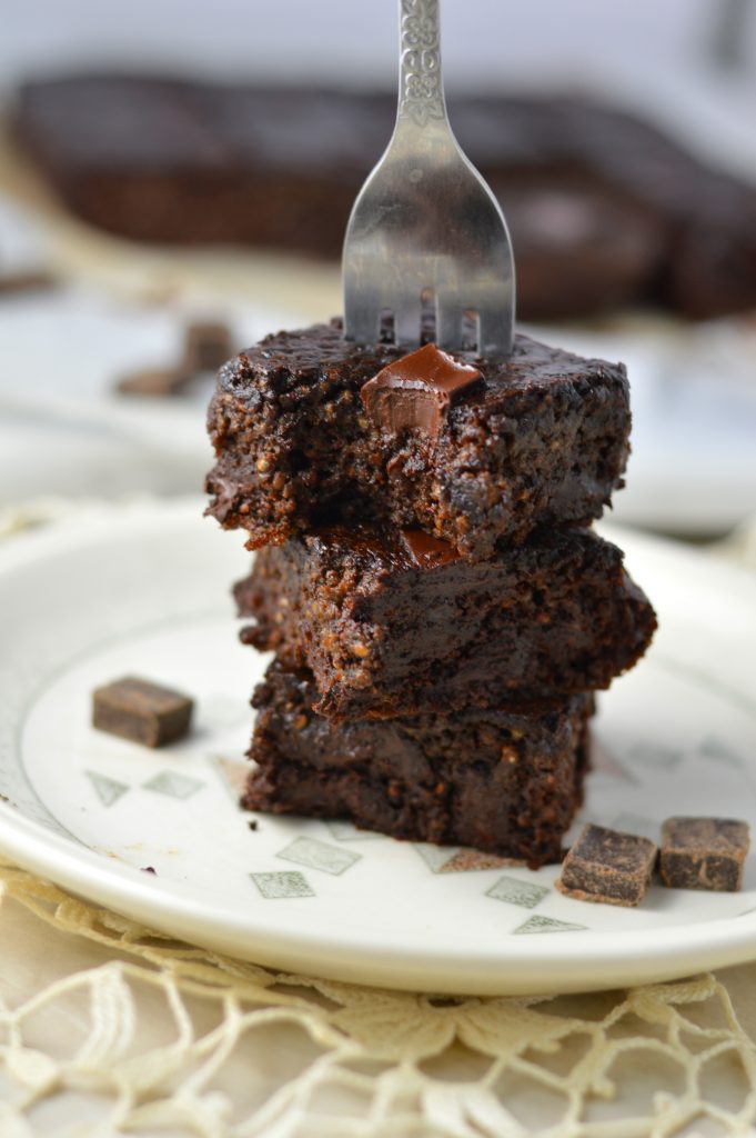 These Chia Seed Mocha Brownies are so east to make, and a lot healthier than your average brownie. Flourless and ready in under 30 minutes.