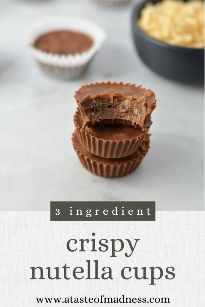 3 Ingredient Crispy Nutella Cups