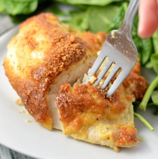 Easy, Baked Parmesan Chicken recipe made with mayonaise. Made with only 6 ingredients, this makes a nice and simple dinner idea.