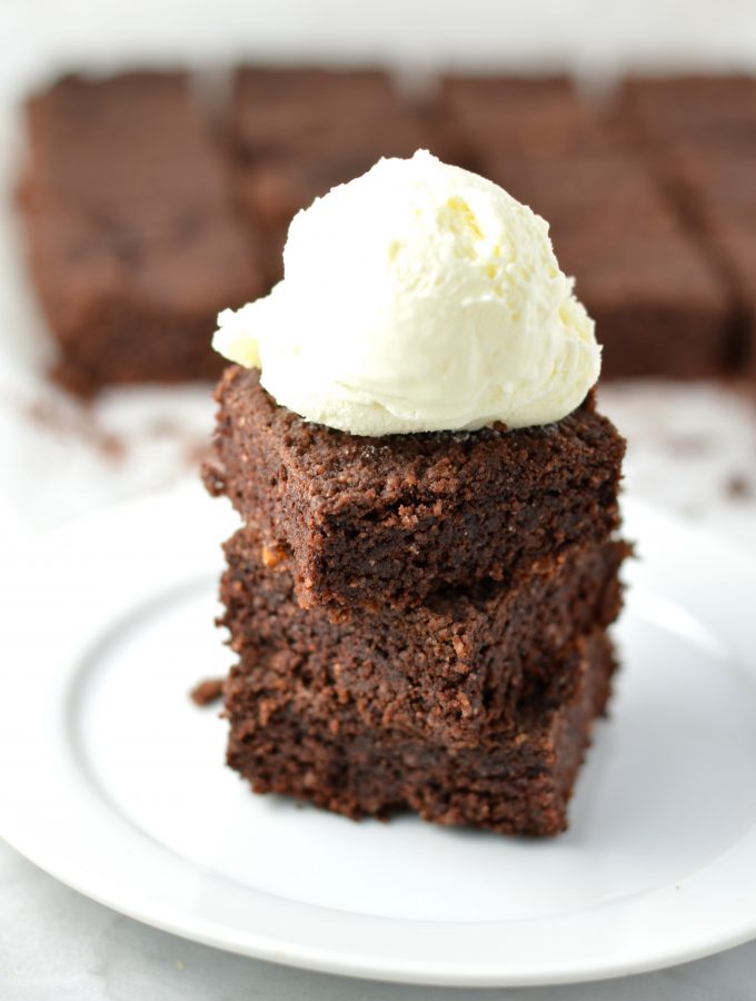 This Eggless Almond Butter Coconut Brownies recipe is keto, gluten free and so easy to make.