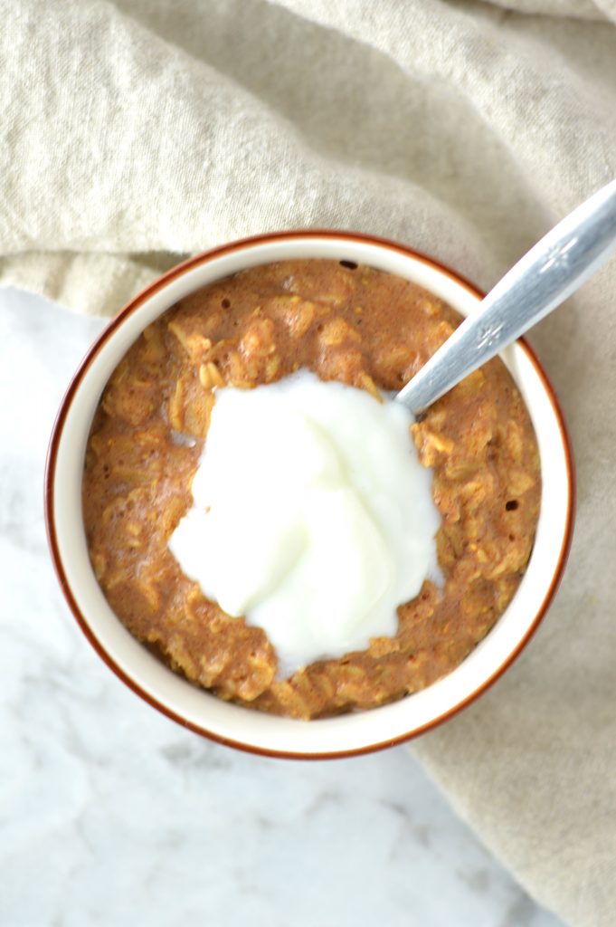 Healthy Gingerbread Oatmeal Recipe. Can be made vegan and filled with all of the fall spices. Perfect breakfast for the holidays.