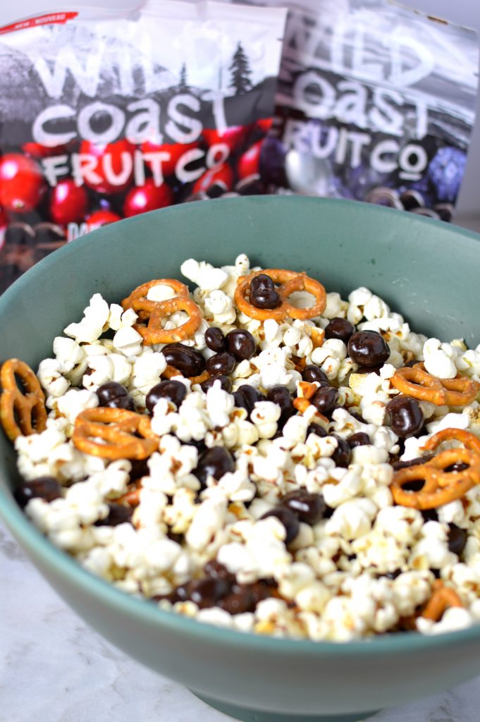 Wild Coast Chocolate Covered Fruit Popcorn recipe and giveaway! The perfect snack that is healthy and convenient. 