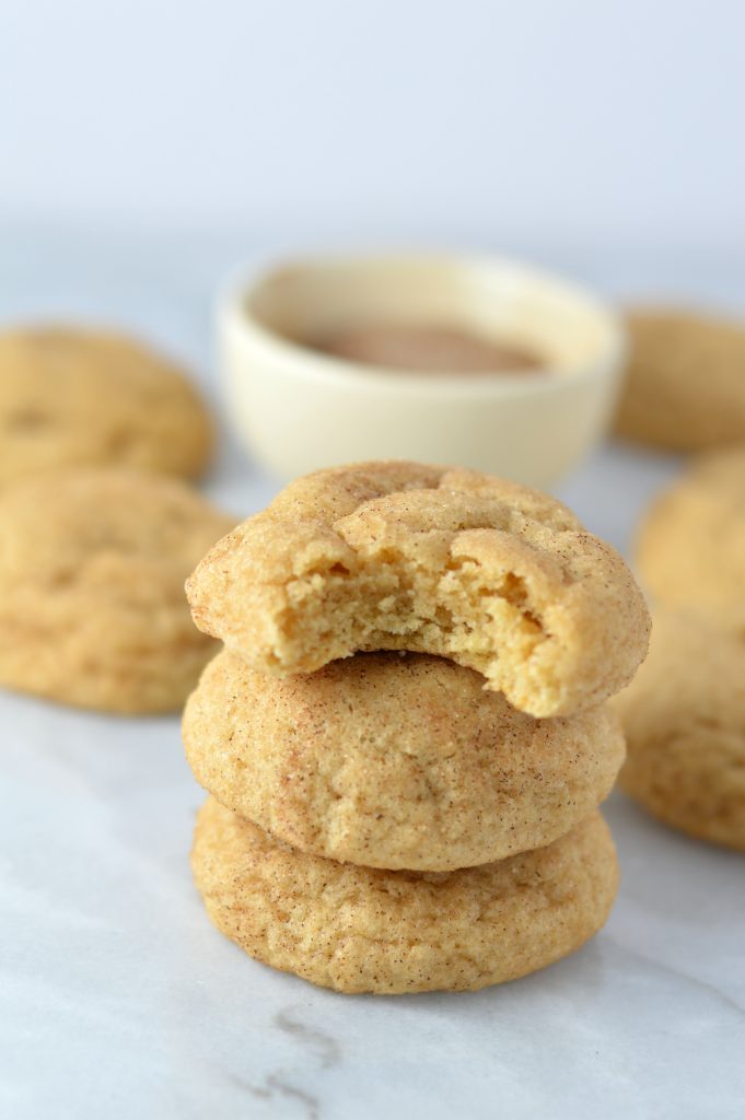 Easy Eggnog Snickerdoodles recipe. A great snack or dessert idea to use up your leftover eggnog over the holidays.