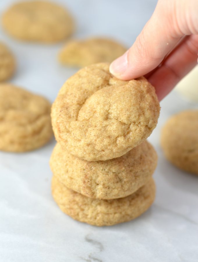 Easy Eggnog Snickerdoodles recipe. A great snack or dessert idea to use up your leftover eggnog over the holidays.