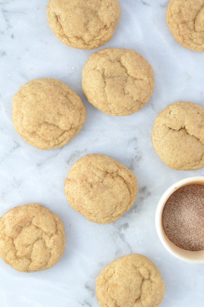 Easy Eggnog Snickerdoodles recipe. A great snack or dessert idea to use up your leftover eggnog over the holidays.