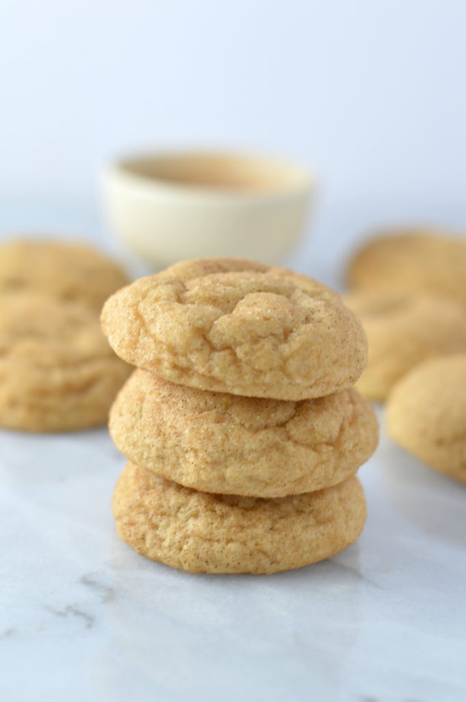 Easy Eggnog Snickerdoodles recipe. A great snack or dessert idea to use up your leftover eggnog over the holidays.