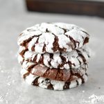 Easy Chocolate Crinkle Cookies recipe. Perfectly chewy and fudgy, these make a great dessert idea for the holidays or any time of the year.