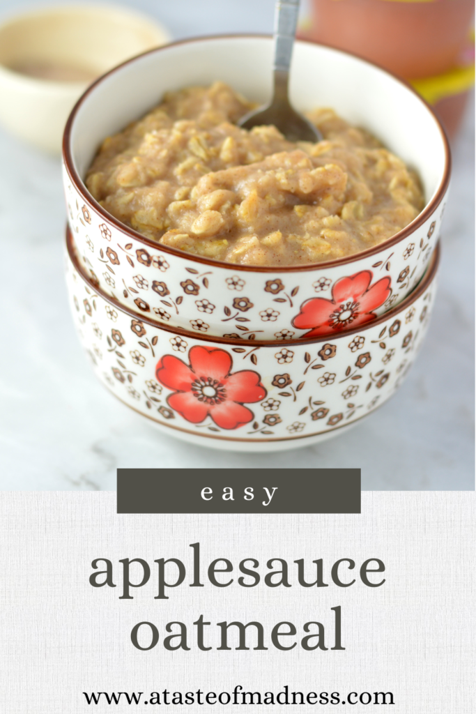 Applesauce Oatmeal