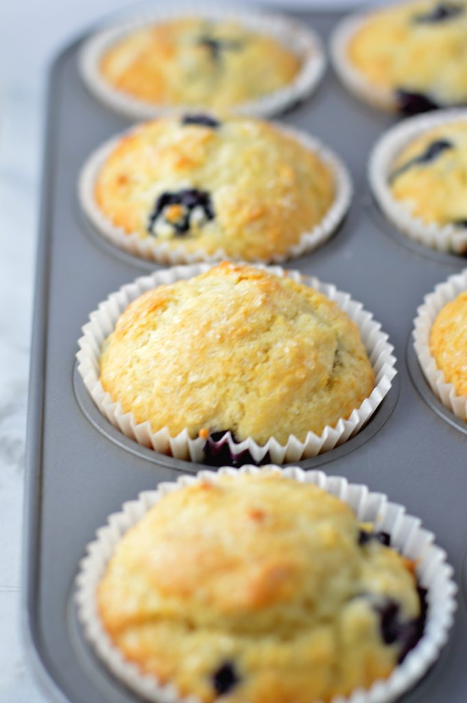 Healthy Blueberry Muffins recipe made from scratch. Soft and fluffy, these muffins make a great but free snack or breakfast idea.