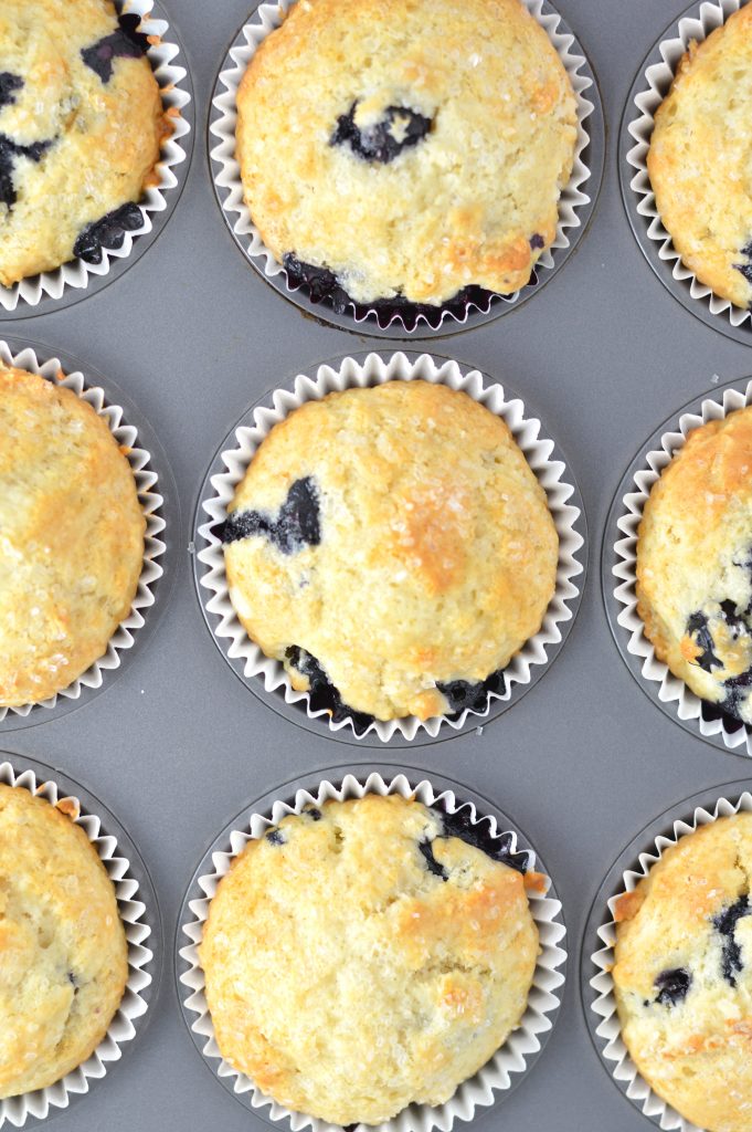 Healthy Blueberry Muffins recipe made from scratch. Soft and fluffy, these muffins make a great but free snack or breakfast idea.