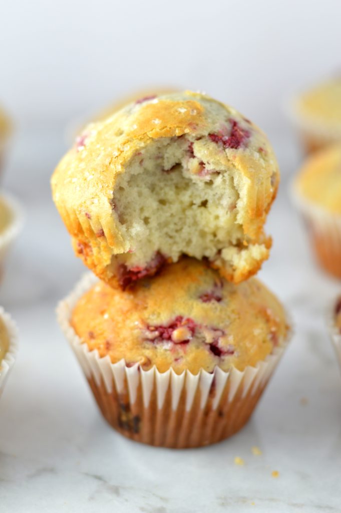 Easy Raspberry Muffins. This is the best muffin recipe using fresh sweet raspberries, it makes a great breakfast or snack idea.