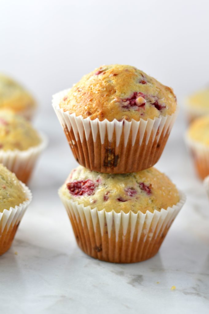 Easy Raspberry Muffins. This is the best muffin recipe using fresh sweet raspberries, it makes a great breakfast or snack idea.