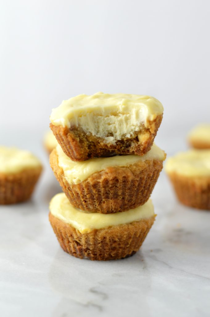 Salted Caramel and White Chocolate Chip Cheesecake Cookie Cups