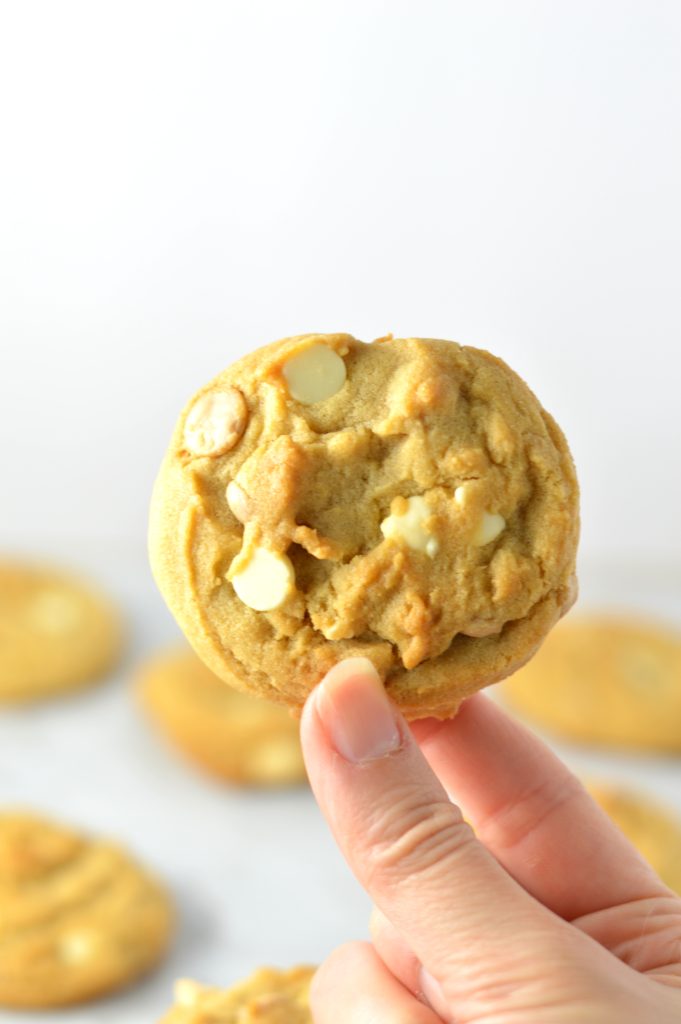 Salted Caramel and White Chocolate Chip Cookies