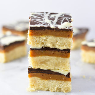 White Chocolate Swirl Millionaire Bars