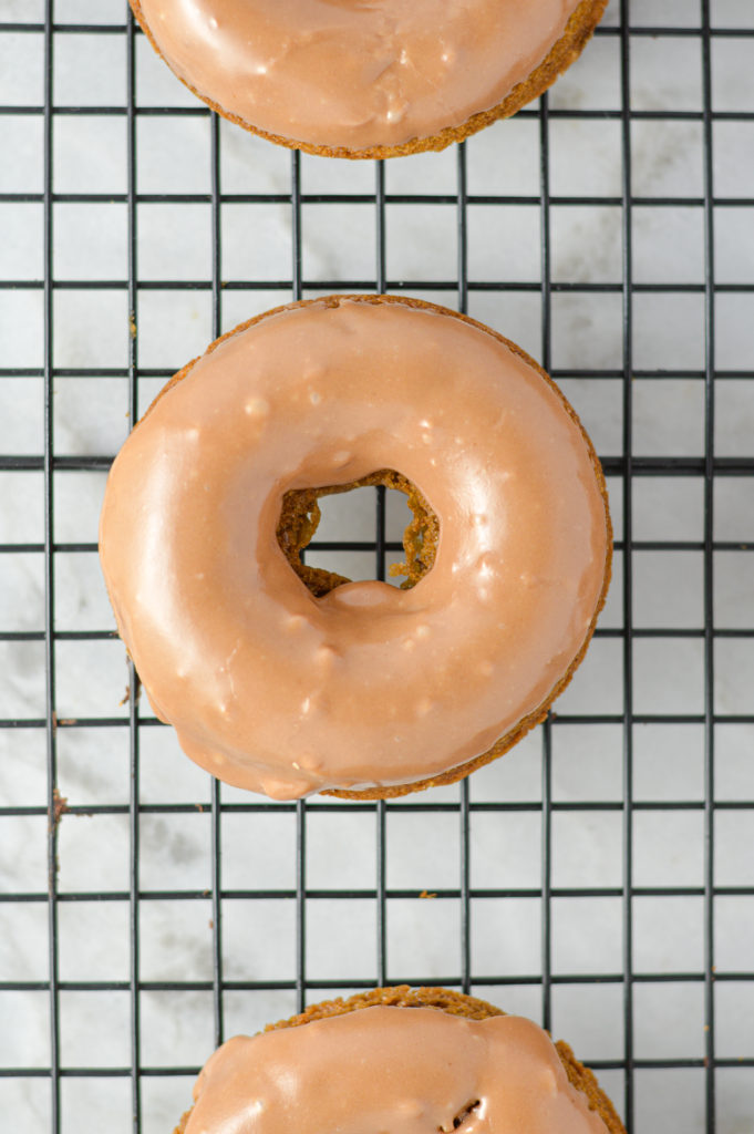 Baked Nutella Doughnuts with Nutella Glaze