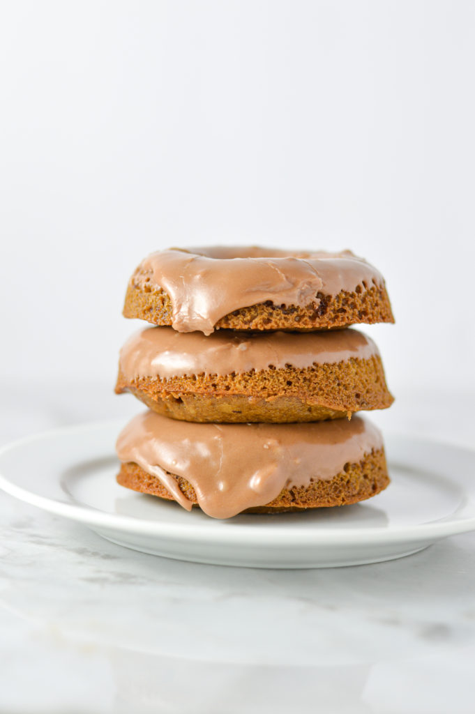 Baked Nutella Doughnuts with Nutella Glaze