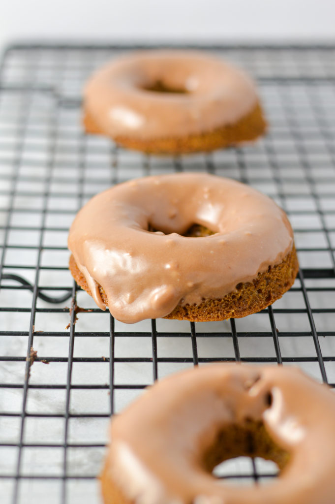 Baked Nutella Doughnuts with Nutella Glaze