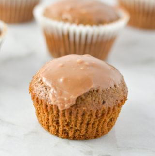 Nutella Cupcakes with Nutella Glaze