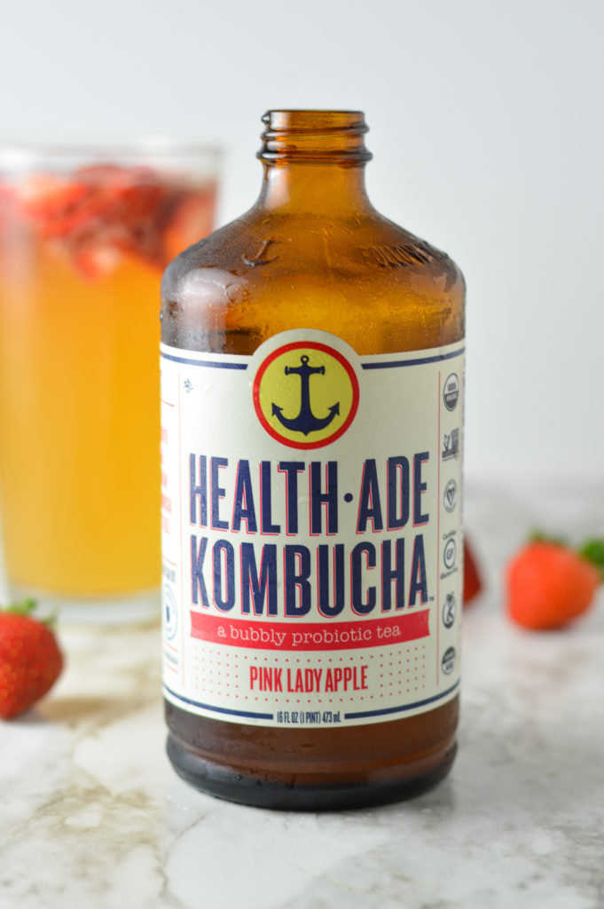 Strawberry Lemonade Kombucha Mocktail