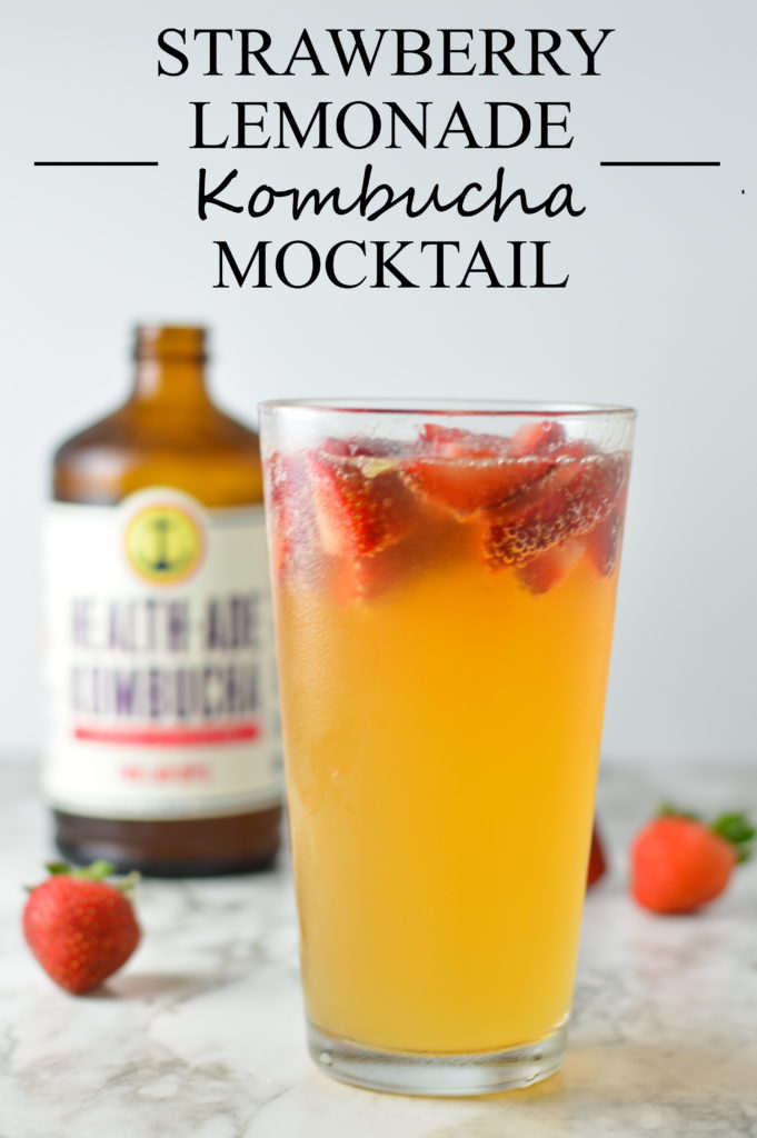 Strawberry Lemonade Kombucha Mocktail