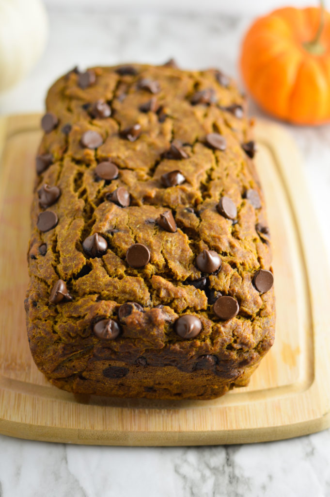 Pumpkin Banana Chocolate Chip Bread