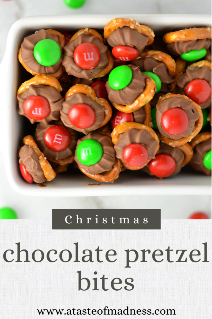 Christmas Chocolate Pretzel Bites