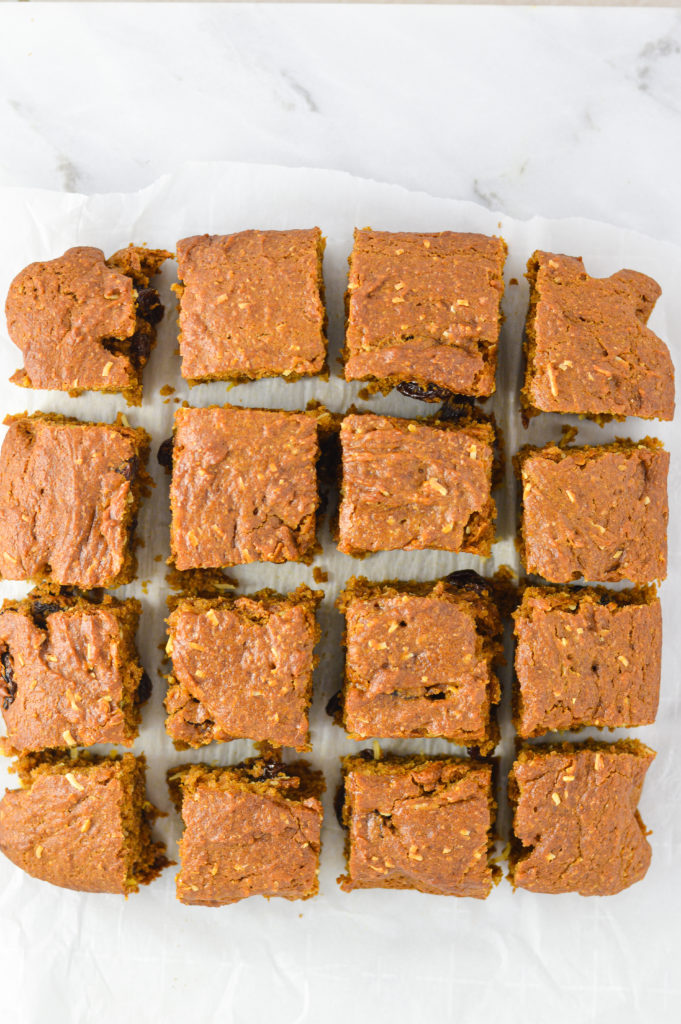 Raisin and Coconut Pumpkin Snack Cake